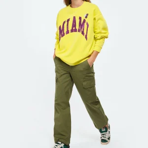 NEWTONE Sweatshirt Roller City Coton Jaune Sun 10