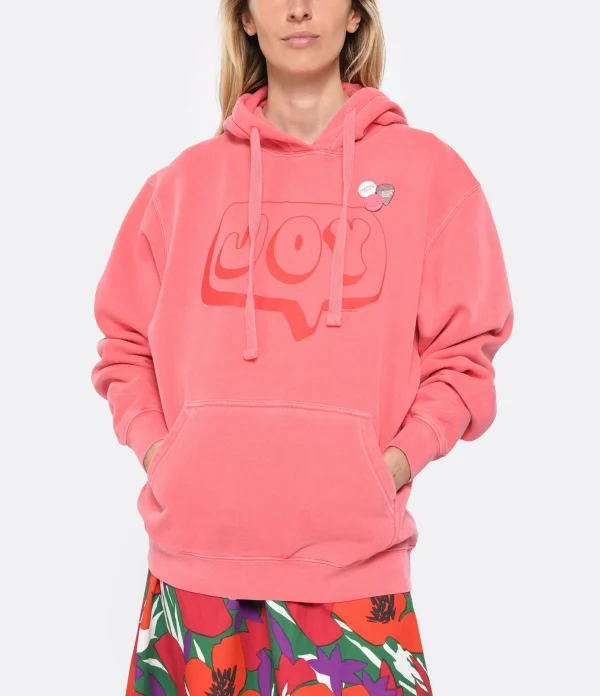 NEWTONE Sweatshirt Jagger Joy Coton Corail 3