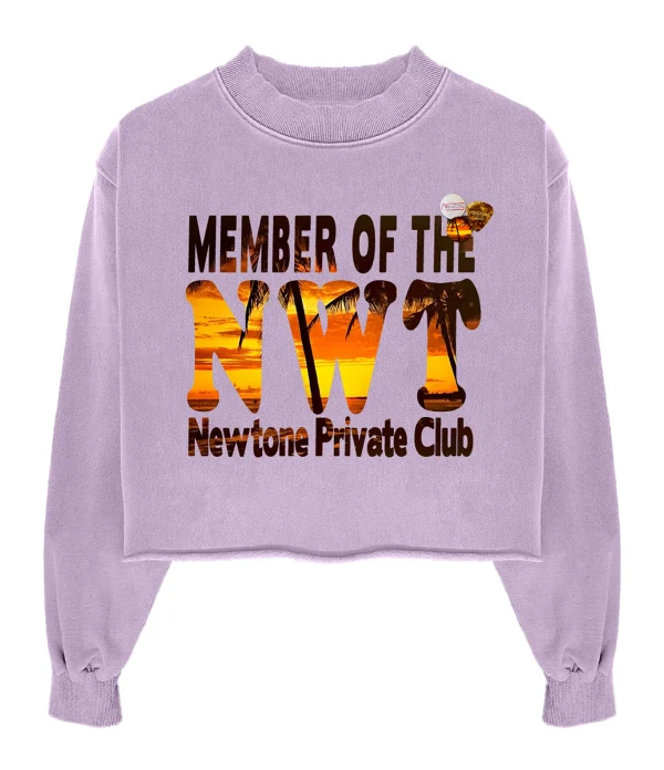 NEWTONE Sweatshirt Porter Sunset Coton Lilas 1