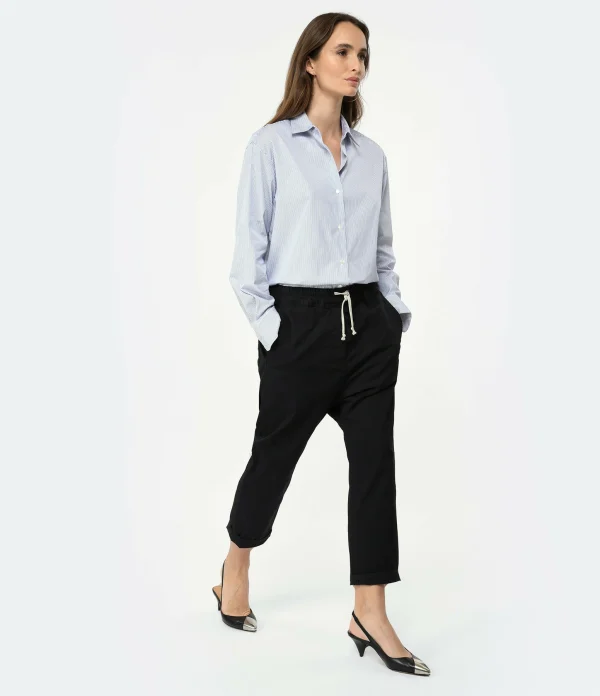 NILI LOTAN Pantalon Casablanca Coton Noir 4