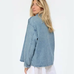 NILI LOTAN Blouse Harper Denim Bleu Délavé 13