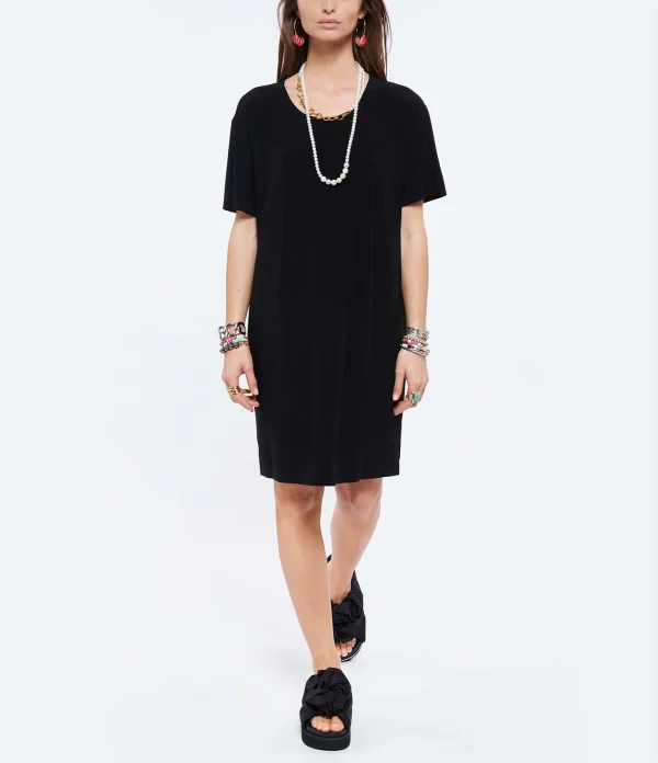 Norma Kamali Robe Tee-shirt Noir 4