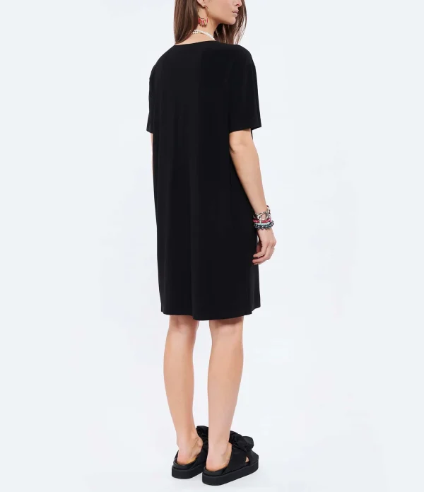 Norma Kamali Robe Tee-shirt Noir 5