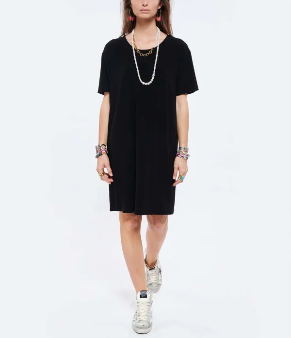 Norma Kamali Robe Tee-shirt Noir 6