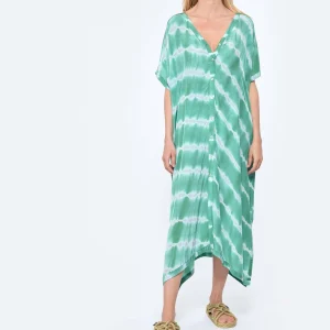 NOUS Kaftan Palma Diagonal Rayures Vert 10