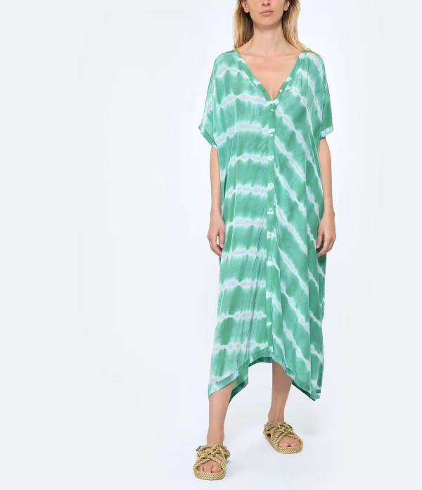 NOUS Kaftan Palma Diagonal Rayures Vert 4