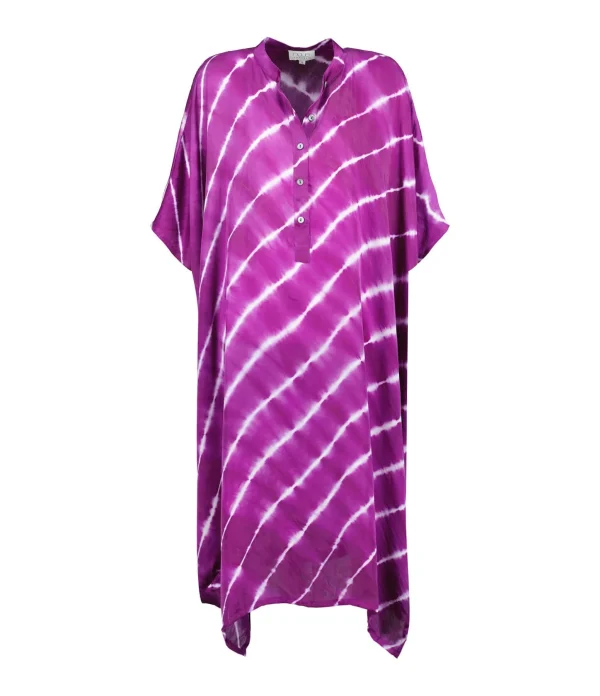 NOUS Robe Kaftan Sam Rayures Violet 1