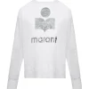 MARANT ÉTOILE Tee-shirt Klowia Lin Blanc Argenté 14