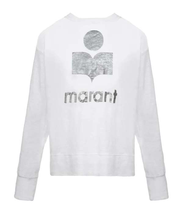 MARANT ÉTOILE Tee-shirt Klowia Lin Blanc Argenté 1