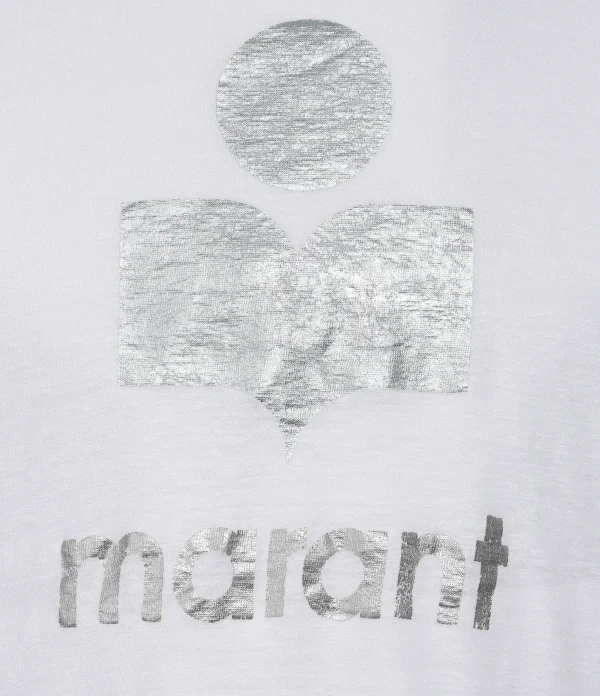 MARANT ÉTOILE Tee-shirt Klowia Lin Blanc Argenté 3