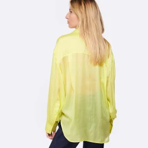 OUD Top Kristen Mousseline Soie Jaune Fluo 15