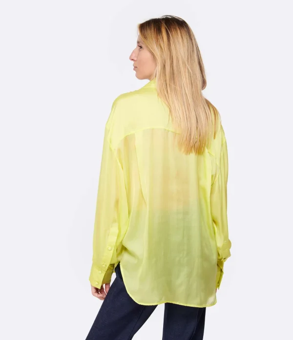 OUD Top Kristen Mousseline Soie Jaune Fluo 6