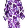 OUD Robe Leonard Motifs Violet Blanc 16