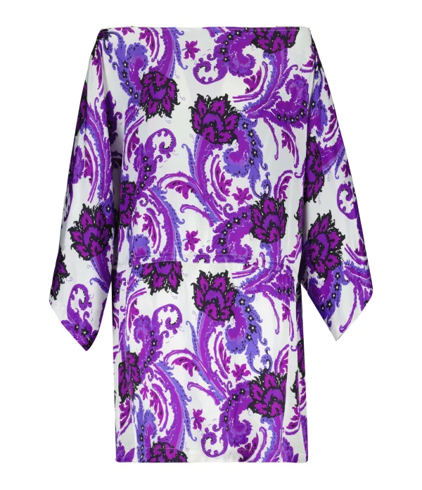 OUD Robe Leonard Motifs Violet Blanc 1