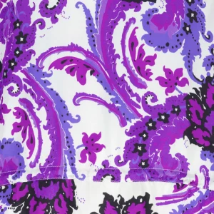 OUD Robe Leonard Motifs Violet Blanc 8