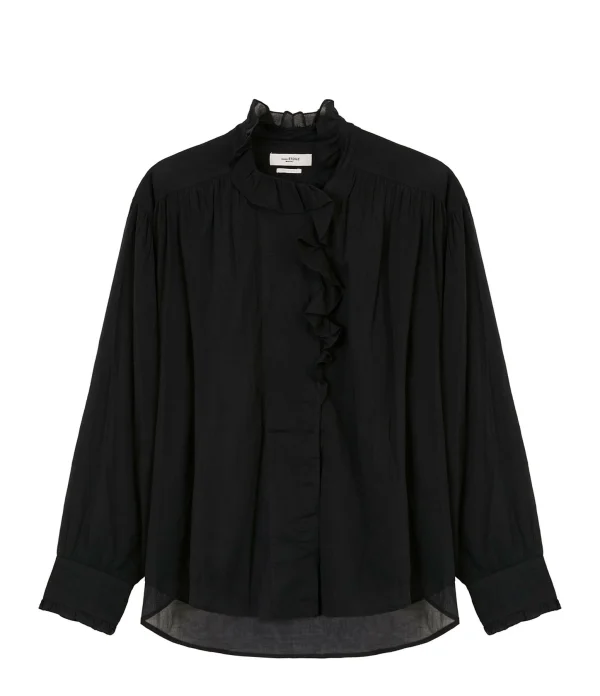 MARANT ÉTOILE Top Pamias Coton Organique Noir 1