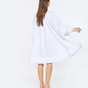 PATOU Robe Froufrou Coton Blanc 16