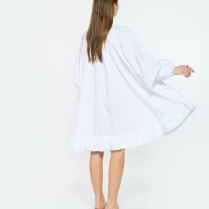 PATOU Robe Froufrou Coton Blanc 16