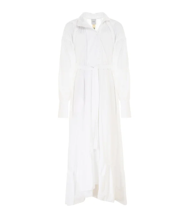 PATOU Robe Longue Painter Coton Blanc 1