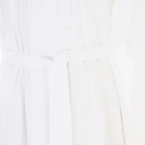 PATOU Robe Longue Painter Coton Blanc 11