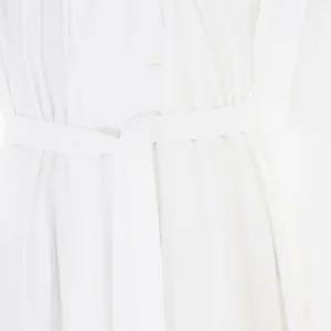 PATOU Robe Longue Painter Coton Blanc 11