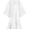 PATOU Robe Froufrou Coton Blanc 14