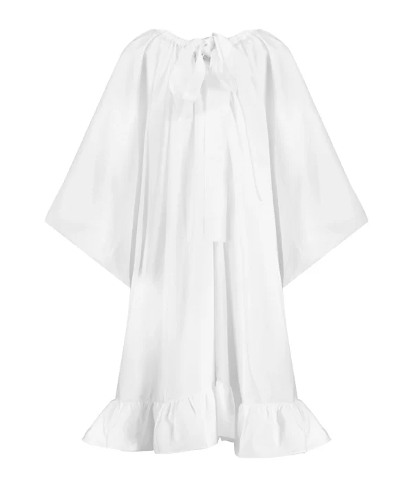 PATOU Robe Froufrou Coton Blanc 1