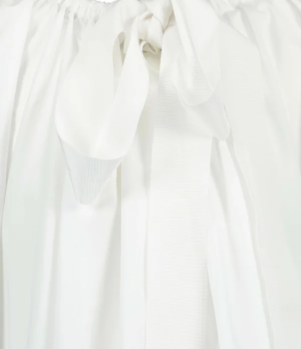 PATOU Robe Froufrou Coton Blanc 3