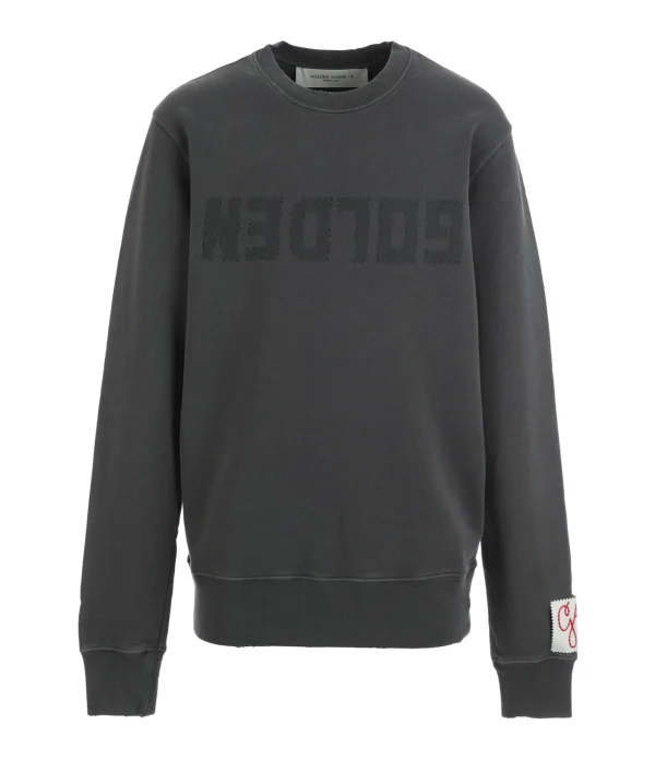 Golden Goose Sweatshirt Golden Homme Coton Gris Anthracite 1