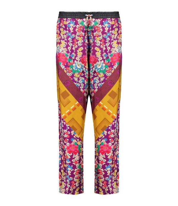 PIERRE-LOUIS MASCIA Pantalon Aloe Coton Violet Fleuri 1