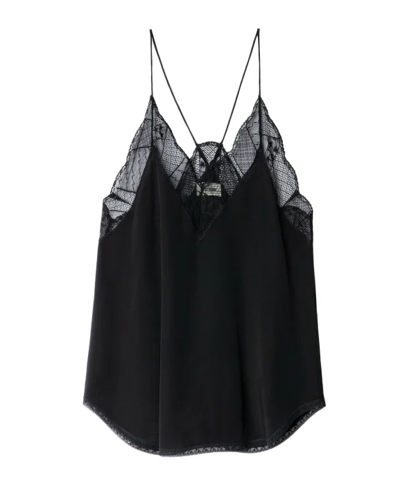 Zadig & Voltaire Top Caraco Christy Soie Noir 1