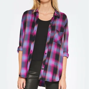 RAILS Chemise Hunter Navy Magenta Sky 11