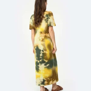 RAQUEL ALLEGRA Robe Longue New Flutter Jaune 12