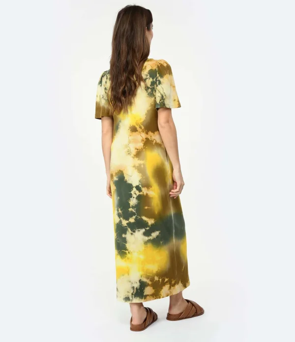 RAQUEL ALLEGRA Robe Longue New Flutter Jaune 5