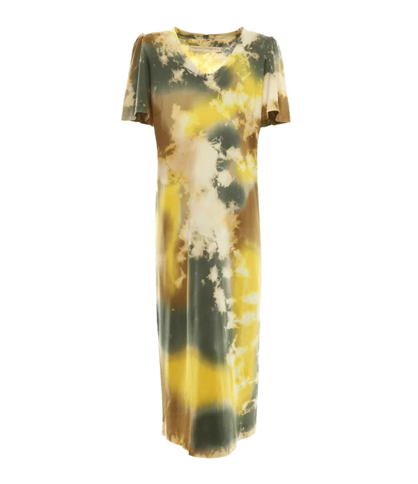 RAQUEL ALLEGRA Robe Longue New Flutter Jaune 1