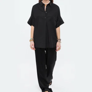 ROBERTO COLLINA Blouse Coton Noir 13