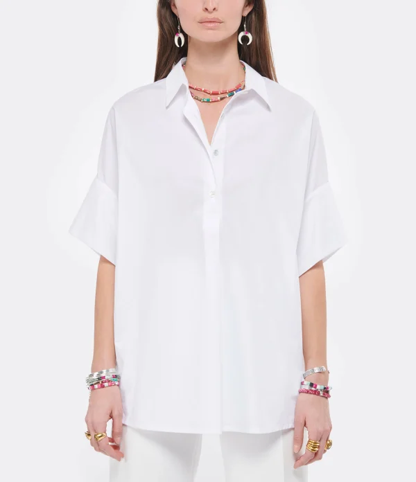 ROBERTO COLLINA Blouse Coton Blanc 4