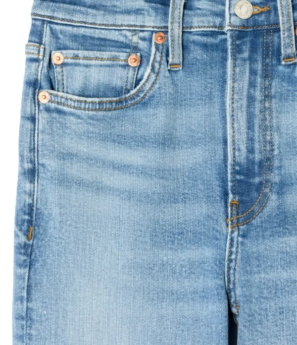 RE/DONE Jean 70s Crop Boot Denim Bleu Délavé 3