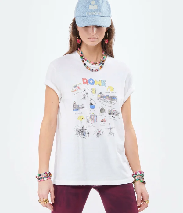 RE/DONE Tee-shirt Rome Coton Blanc Vintage 4