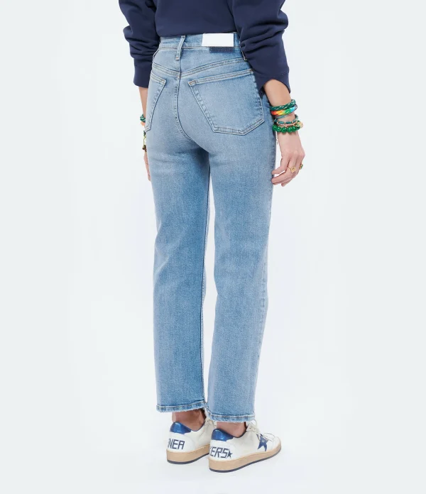 RE/DONE Jean 70s Crop Boot Denim Bleu Délavé 6