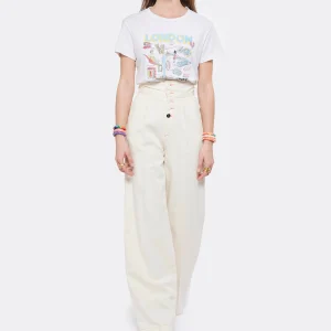 RE/DONE Tee-shirt London Coton Blanc Vintage 10