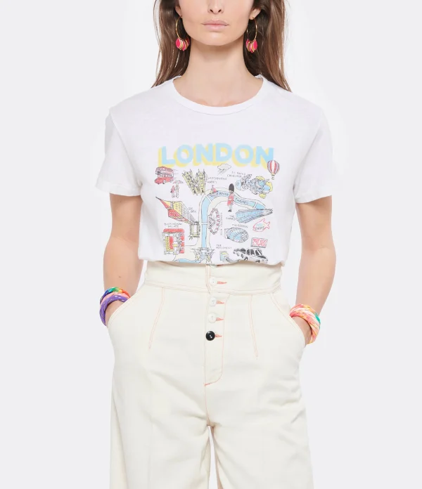 RE/DONE Tee-shirt London Coton Blanc Vintage 3