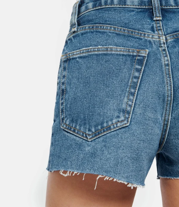 RE/DONE Short 70s High Rise Denim Bleu 7