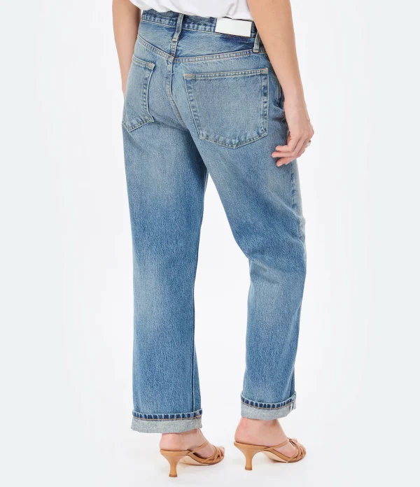 RE/DONE Jean 90S Low Slung Coton Bleu Vintage Pearl 6