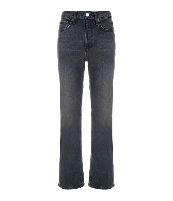 RE/DONE Jean 70s Bootcut Denim Broken In Black 1