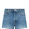 RE/DONE Short 70s High Rise Denim Bleu 14