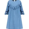 Roseanna Robe Coton Bleu 16