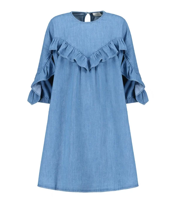 Roseanna Robe Coton Bleu 1