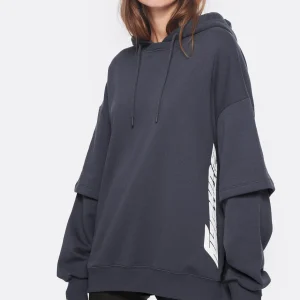 ROTATE Sweatshirt Hoodie Logo Coton Bleu, Capsule Sunday 11