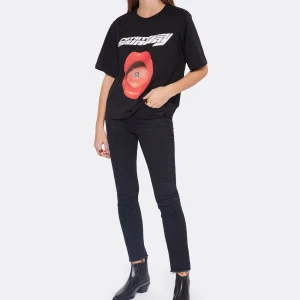 ROTATE Tee-shirt Lips Coton Noir, Capsule Sunday 15